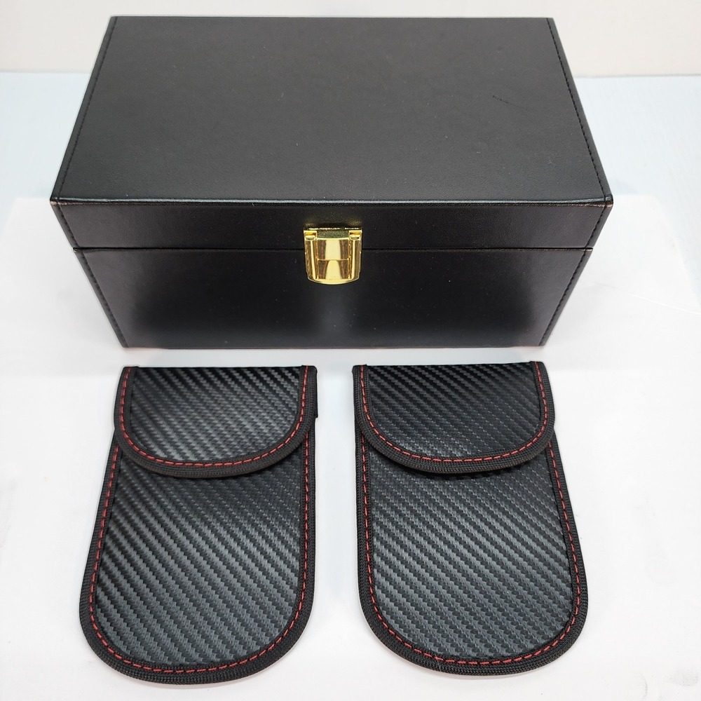 Diyife Extra Large Faraday Box, RFID Box for Car Keys with 2 Pouches.
